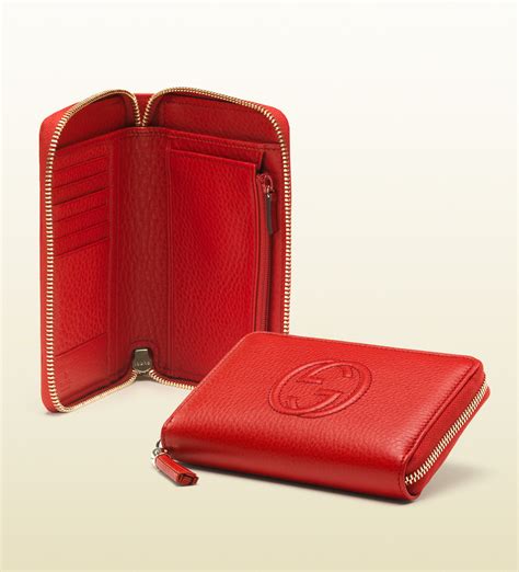 women's red gucci swing leather mini wallet|gucci wallets for women.